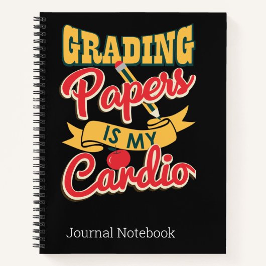 Grading Papers ist mein Cardio Teachers Journal Notizblock (Vorderseite)