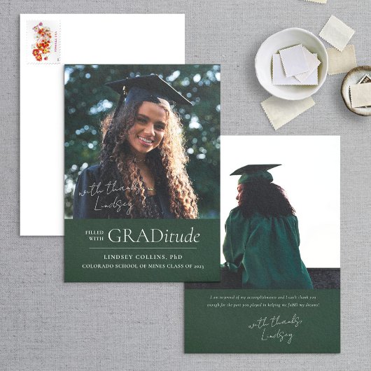 GRADitude Foto Grüner Abschluss Ankündigung