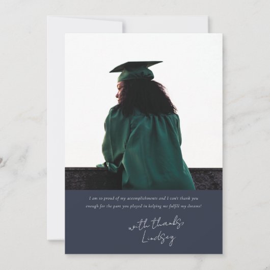 GRADitude Foto Navy Abschluss Ankündigung (Rückseite)