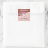 Gradkurven mit Logo-Aufkleber Quadratischer Aufkleber (Tasche)