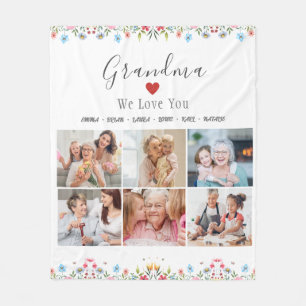 GRADMA Foto Collage Individuelle Name Fleece Blank