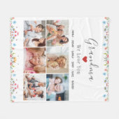 GRADMA Foto Collage Individuelle Name Fleece Blank (Vorderseite (Horizontal))
