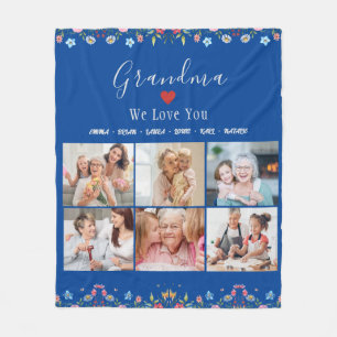 GRADMA Foto Collage Individuelle Name Fleece Blank