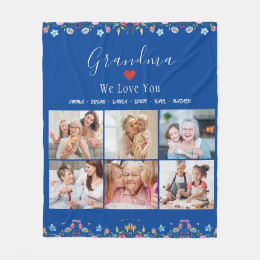 GRADMA Foto Collage Individuelle Name Fleece Blank (Vorderseite)