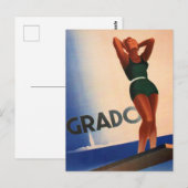 Grado, Italien Vintage Travel Postcard Postkarte (Vorne/Hinten)