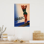 Grado, Italien Vintage Travel Poster (Küche)
