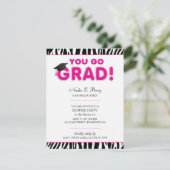 Grads Graduation Party Einladung (Stehend Vorderseite)