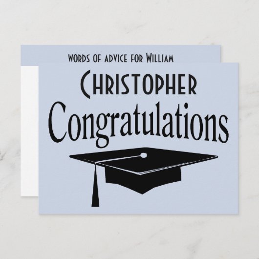 Grads Weisheit Wörter der Beratung und Wünsche Abs Postkarte (Vorne/Hinten)