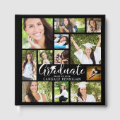 GRADUATE 12 Foto Collage Script benutzerdefinierte Gästebuch (Vorderseite)