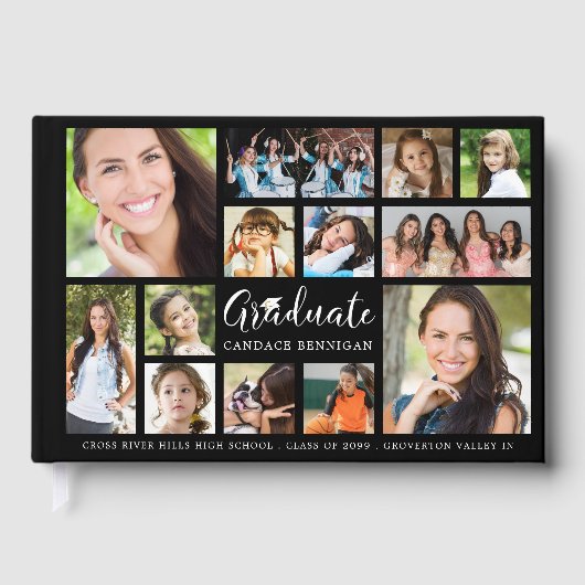 GRADUATE 13 Foto Collage Script Ihre Farbe Gästebuch (Vorderseite)