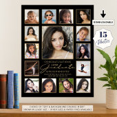 Graduate 15 Foto Collage Handgeschriebenes Skript Poster