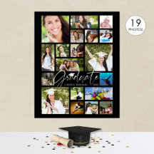 Graduate 19 Foto Collage Script Schwarzes Party