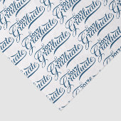 Graduate 2017 Moderne blaue TonesTypografie Seidenpapier (Ausschnitt)