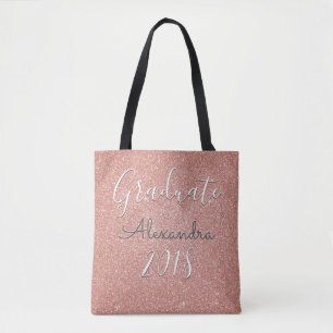 Graduate 2018 Rose Gold - Rosa Glitzer Tasche