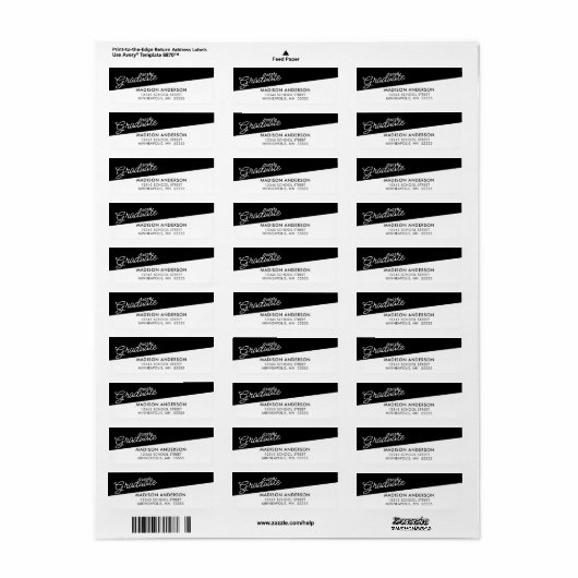 Graduate 2023 Handwriting-Script-Rücksendeadresse (Vorne)