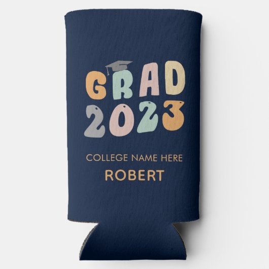 Graduate 2023 Uni Grad Graduation Party Retro Selters Dosenkühler (Rückseite)