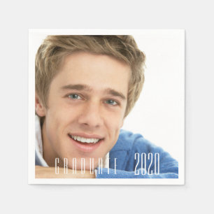 Graduate 2024 Abschlussfeier Foto Junge Typ Serviette