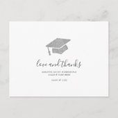 Graduate 2024 Foto Grad Vielen Dank Postkarte (Vorderseite)