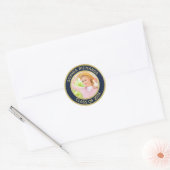 Graduate 2024 Foto Personalisiert Runder Aufkleber (Umschlag)