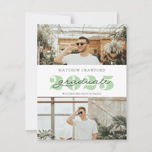 Graduate 2025 Foto Ankündigung moderne Drehbuch (Vorderseite)