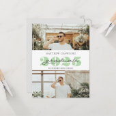 Graduate 2025 Foto Ankündigung moderne Drehbuch (Vorderseite/Rückseite Beispiel)