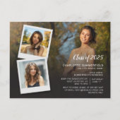 Graduate 2025 Foto Collage Grad Party Einladungspostkarte (Vorderseite)