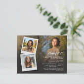 Graduate 2025 Foto Collage Grad Party Einladungspostkarte (Stehend Vorderseite)