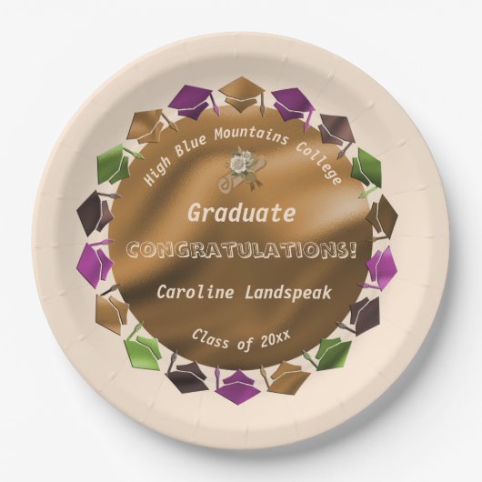 Graduate 2025 pappteller (Vorderseite)
