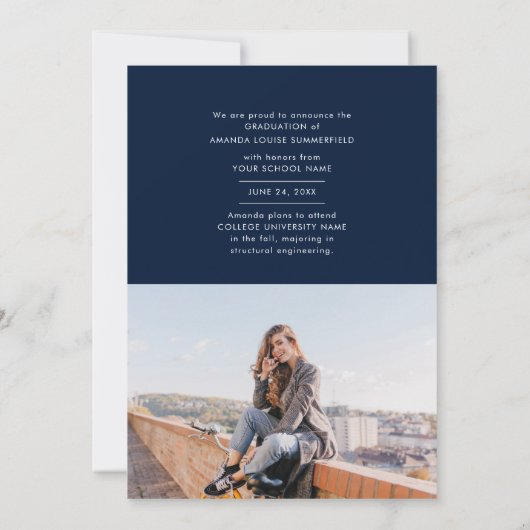 Graduate 2025 Script Foto Collage Ankündigung (Rückseite)