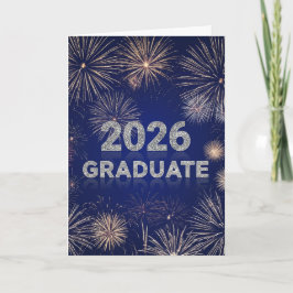 Graduate 2026 Fireworks Card Karte