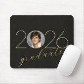 Graduate 2026 Photo Frame on Black Mousepad (Mit Mouse)