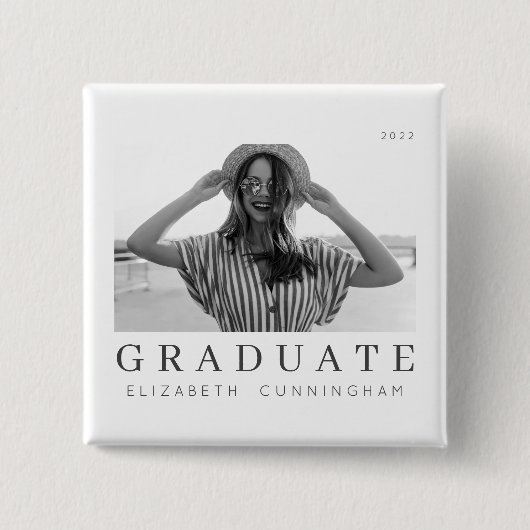 Graduate 20XX Moderne Cool einfache Minimalistisch Button (Vorderseite)