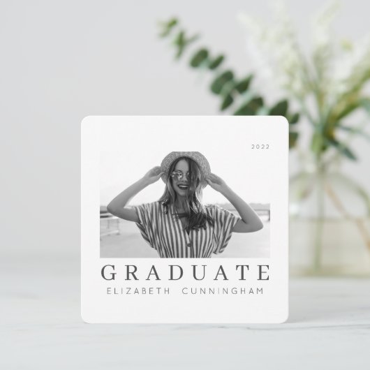 Graduate 20XX Moderne Coole Ankündigung (Stehend Vorderseite)