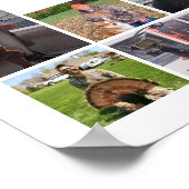 Graduate 28 Photo Collage Modern White Black Poster (Ecke)