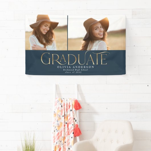 Graduate 2 Foto Aquarellblau Banner (Insitu)