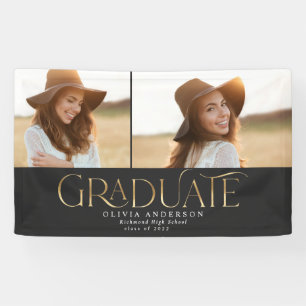 Graduate 2 Foto, botanisch schwarz Banner