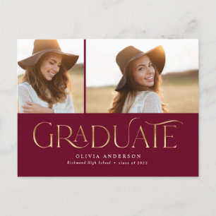 Graduate 2 Foto botanischer Bordeaux Feiertagspostkarte