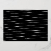 Graduate 3 Foto stilvolle einfache Abschluss Folieneinladung (Rückseite)