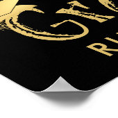 Graduate 3 Fotos Gold Brush Typografie Poster (Ecke)