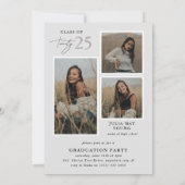 Graduate-4-Fotocollage-Graduierungspartei Einladung (Rückseite)