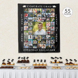 Graduate 55 Photo Collage Congrats Grad Wandteppich