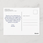 Graduate 5 Foto Personalisiert Abschluss Vielen Da Postkarte (Rückseite)