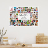Graduate 64 Photo Collage Party Decor Poster (Küche)