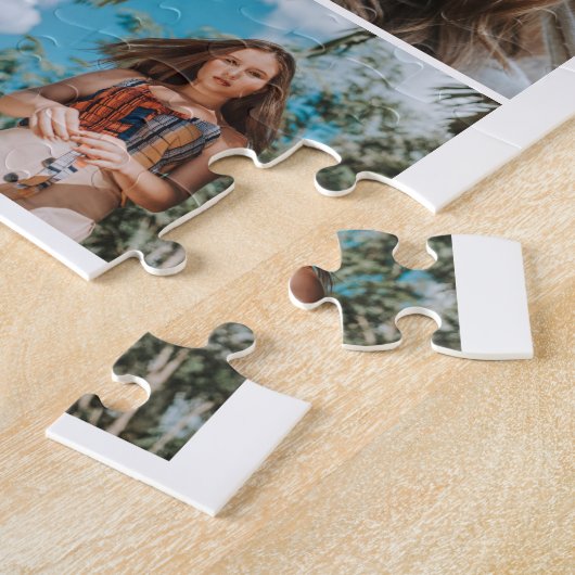 Graduate 9 Foto Collage White Jigsaw Puzzle (Seite)