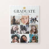Graduate 9 Foto Collage White Jigsaw Puzzle (Vertikal)