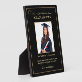 Graduate Abschluss Foto Gold Logo Modern Award Fotoplatte (Seite)