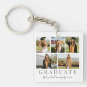Graduate Abschluss Foto Schlüsselanhänger (Vorderseite)
