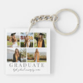 Graduate Abschluss Foto Schlüsselanhänger (Rückseite)
