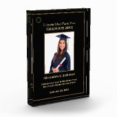 Graduate Abschluss Gold Logo Modern Award Fotoblock (Links)