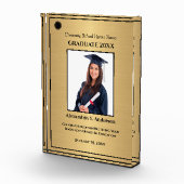 Graduate Abschluss Gold Logo Modern Awards Fotoblock (Rechts)